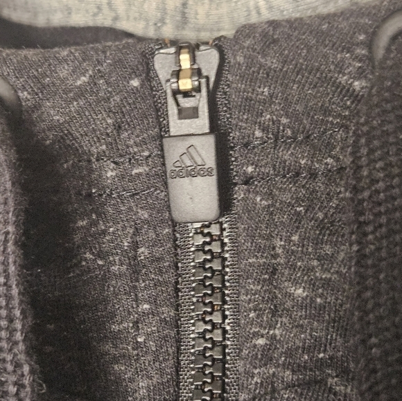 Adidas Women's Clima-Cool Hoodie Sweatshirt Full Zip Medium Dark Heather Grey - Picture 7 of 10